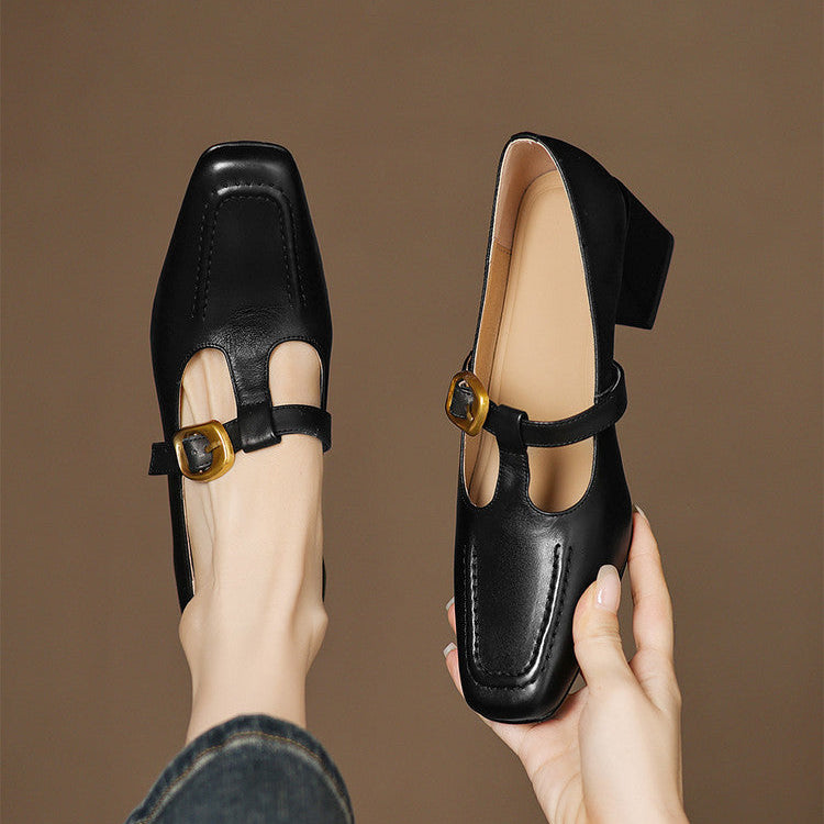 Leren schoenen met hak Marlowe