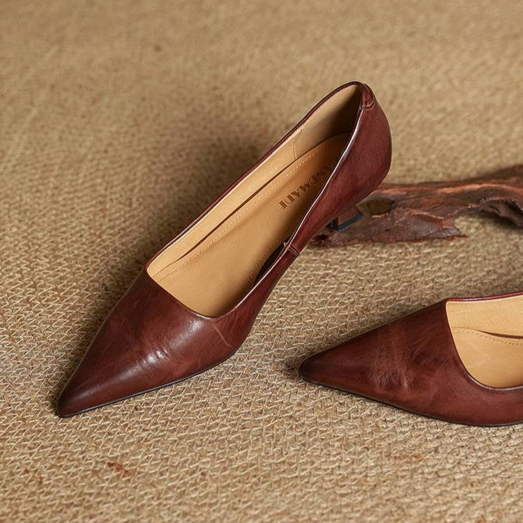 Leren schoenen met hak Noah Sculpted