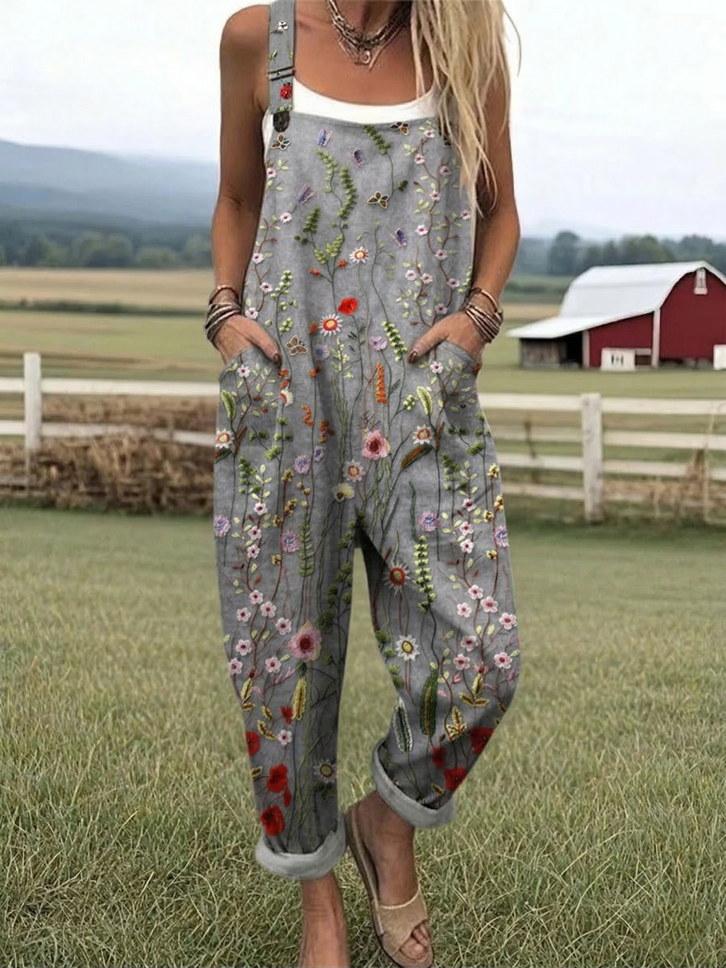 Getailleerde jumpsuit met wijde pijpen Jude