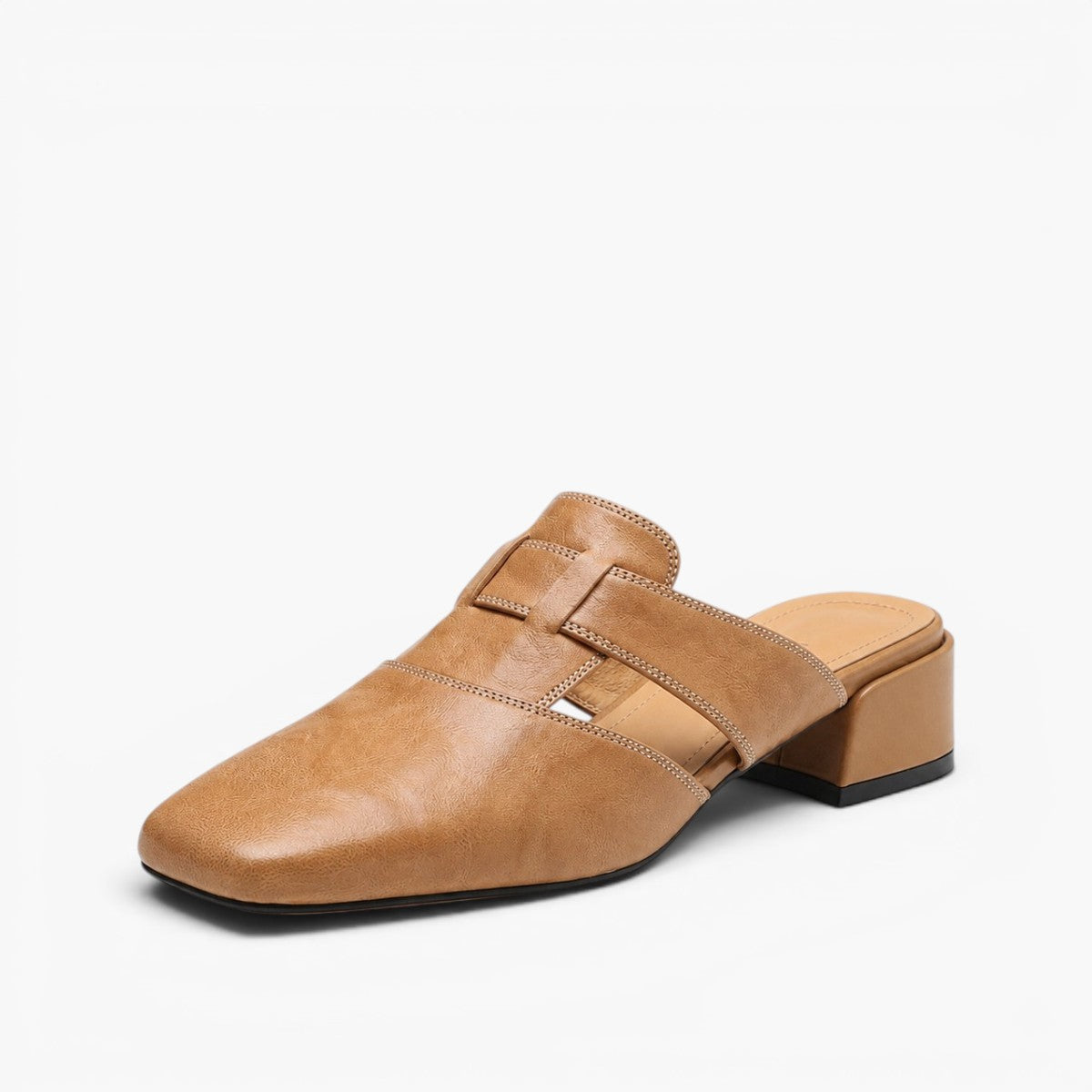 Leren mules Lawson Square-toe