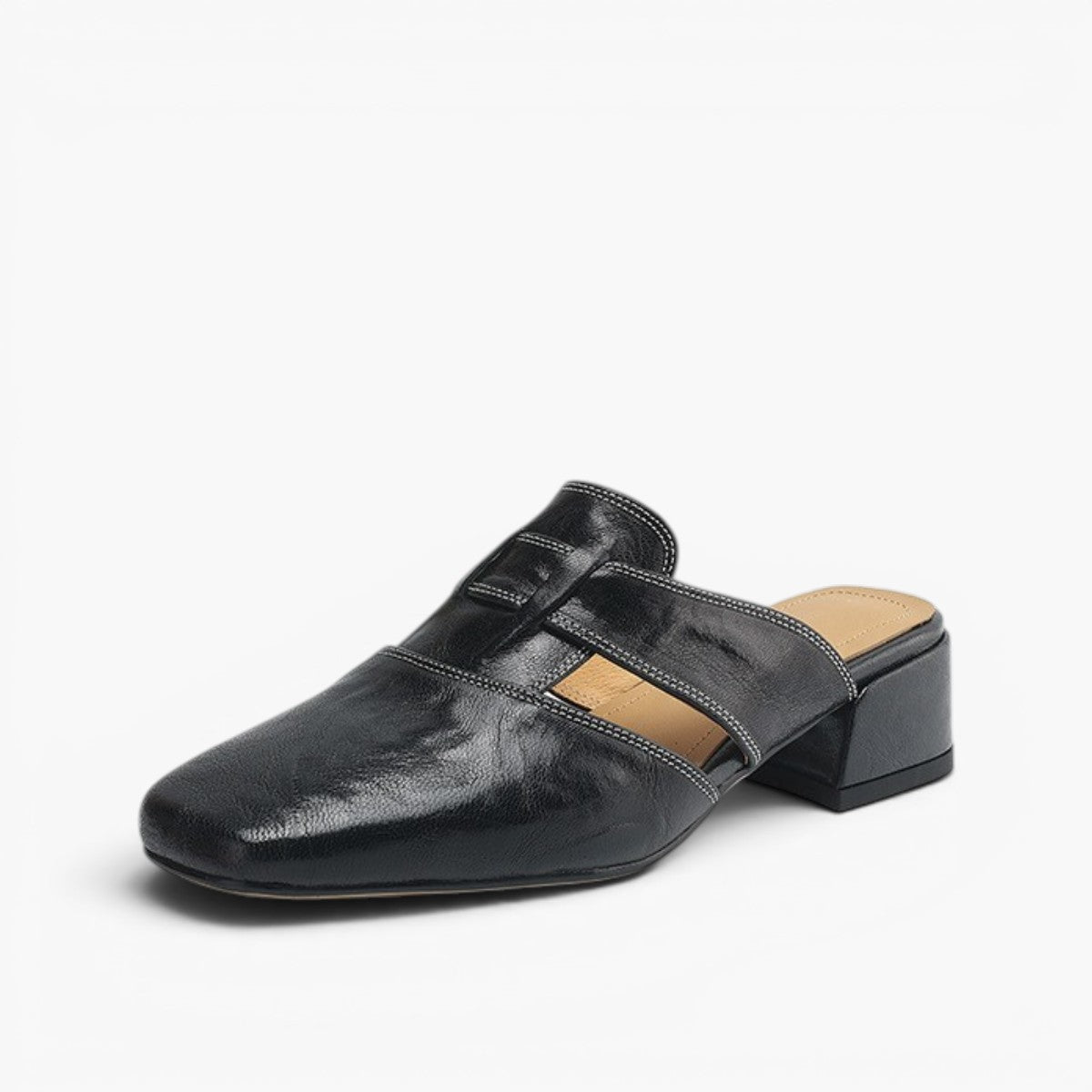 Leren mules Lawson Square-toe
