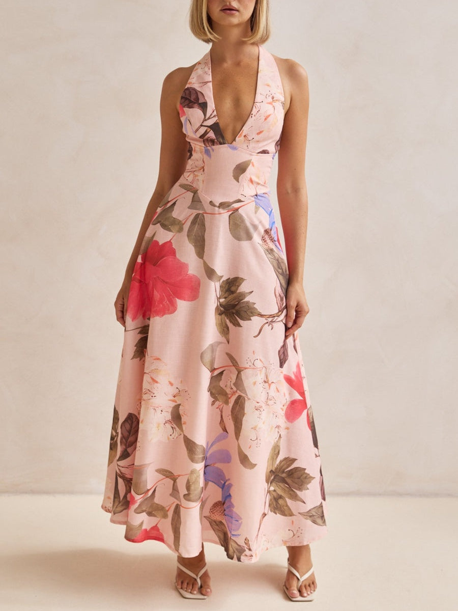 Maxi-jurk Plunging V-neckline
