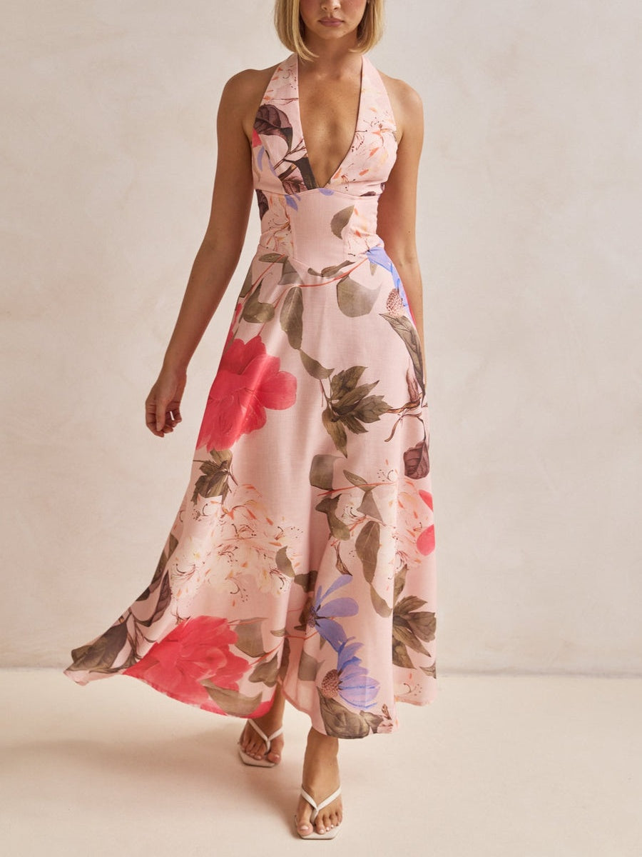 Maxi-jurk Plunging V-neckline
