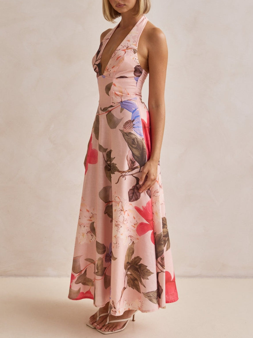 Maxi-jurk Plunging V-neckline