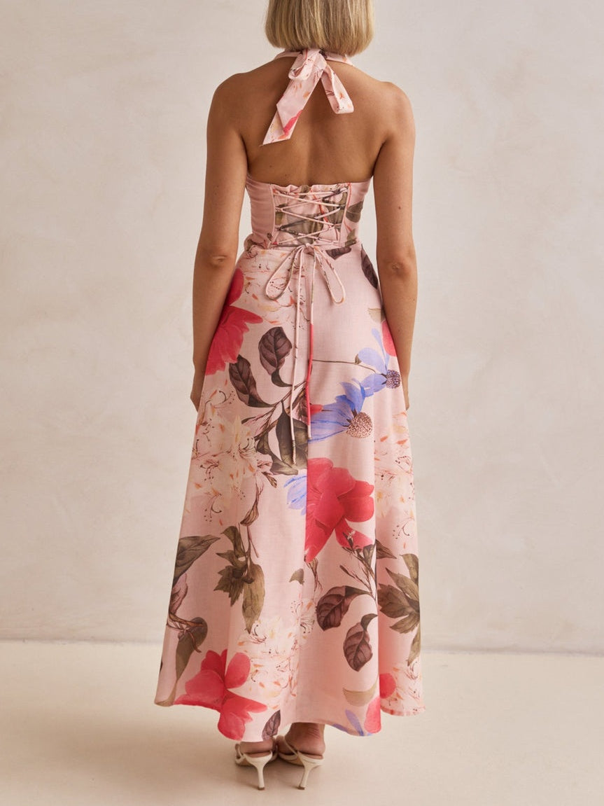 Maxi-jurk Plunging V-neckline
