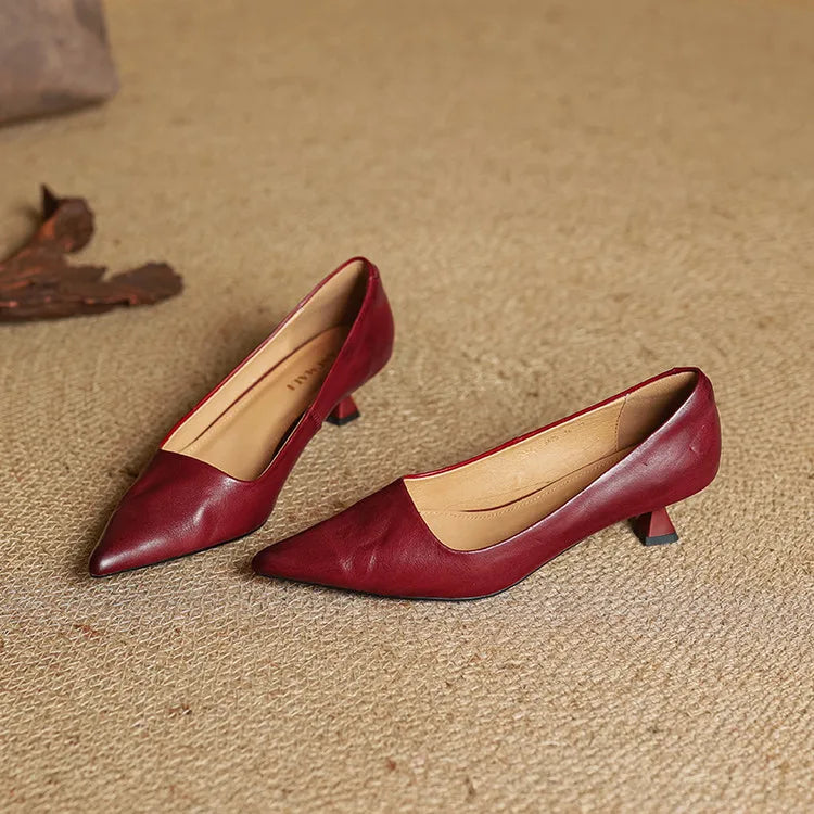 Leren schoenen met hak Hartley