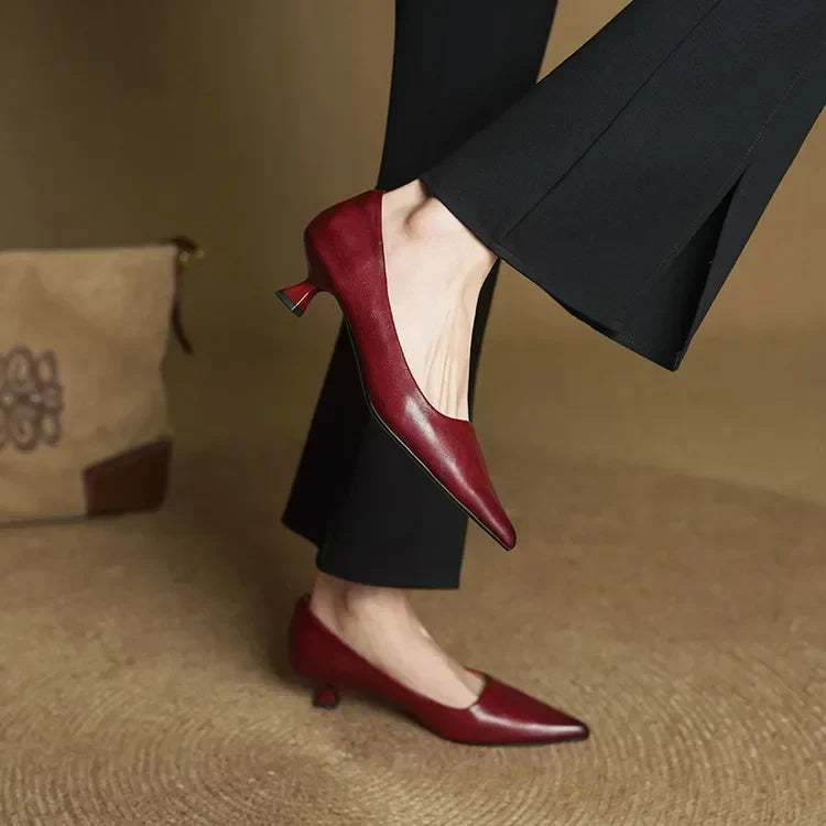 Leren schoenen met hak Hartley