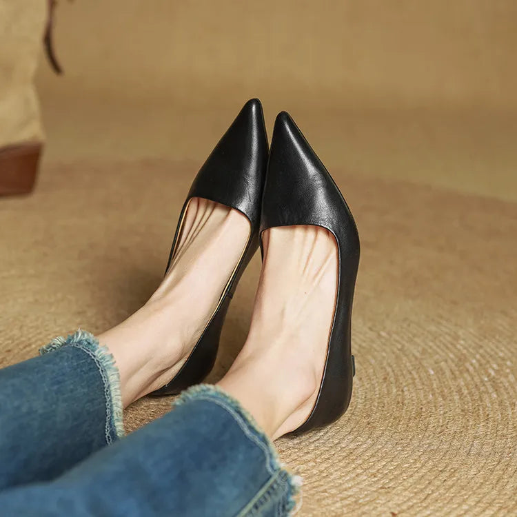 Leren schoenen met hak Hartley