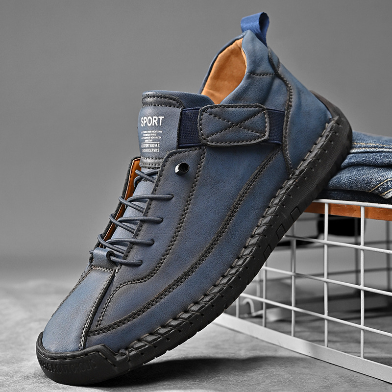 Handgemaakte leren sneakers Calder