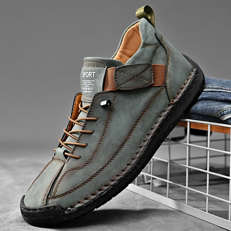 Handgemaakte leren sneakers Calder