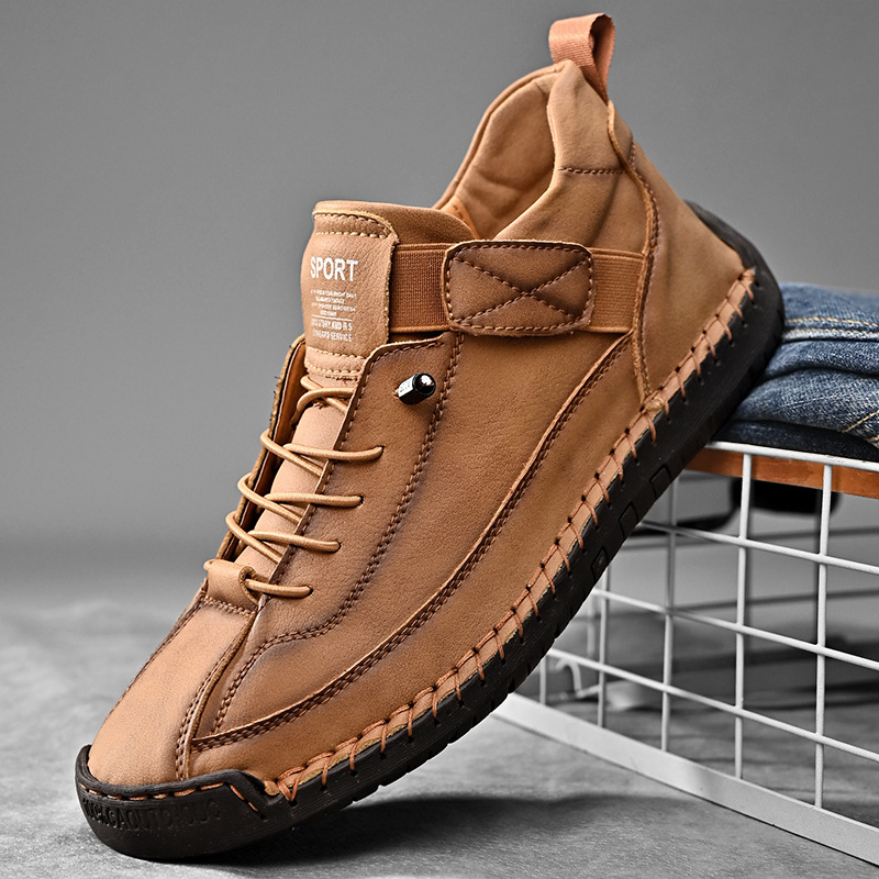Handgemaakte leren sneakers Calder