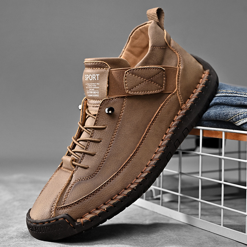 Handgemaakte leren sneakers Calder