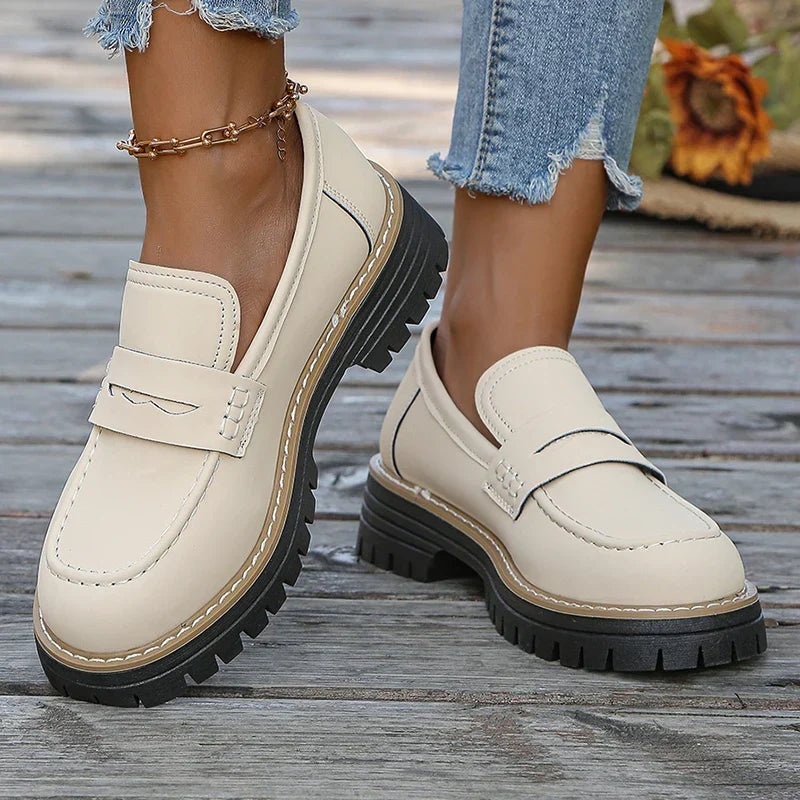 Suède loafers met plateauzool Bromley