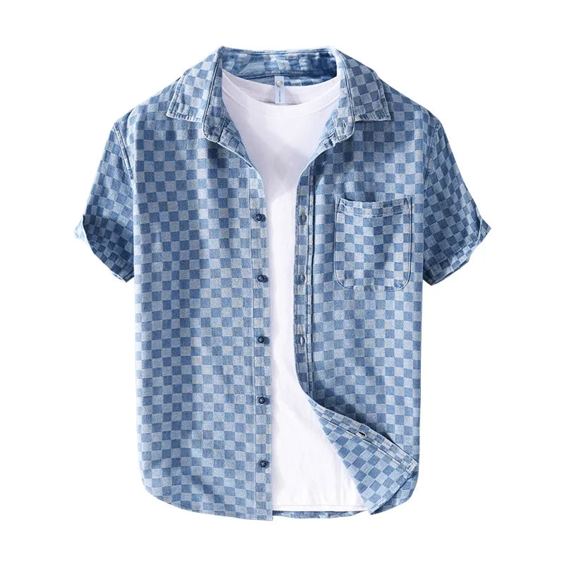 Denim overhemd Mason Checkered