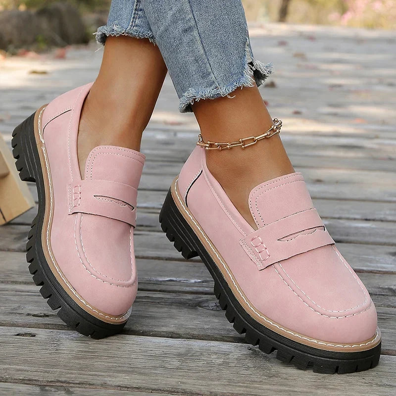 Suède loafers met plateauzool Bromley