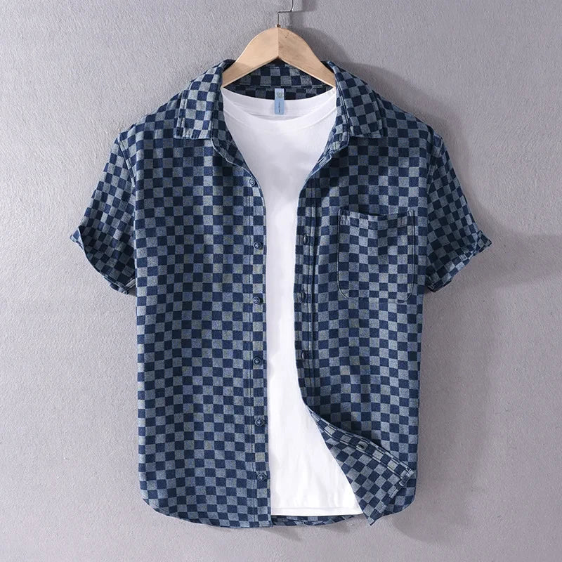 Denim overhemd Mason Checkered