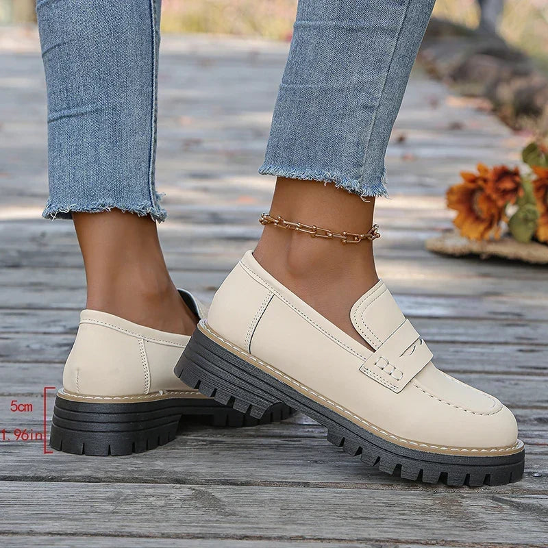 Suède loafers met plateauzool Bromley