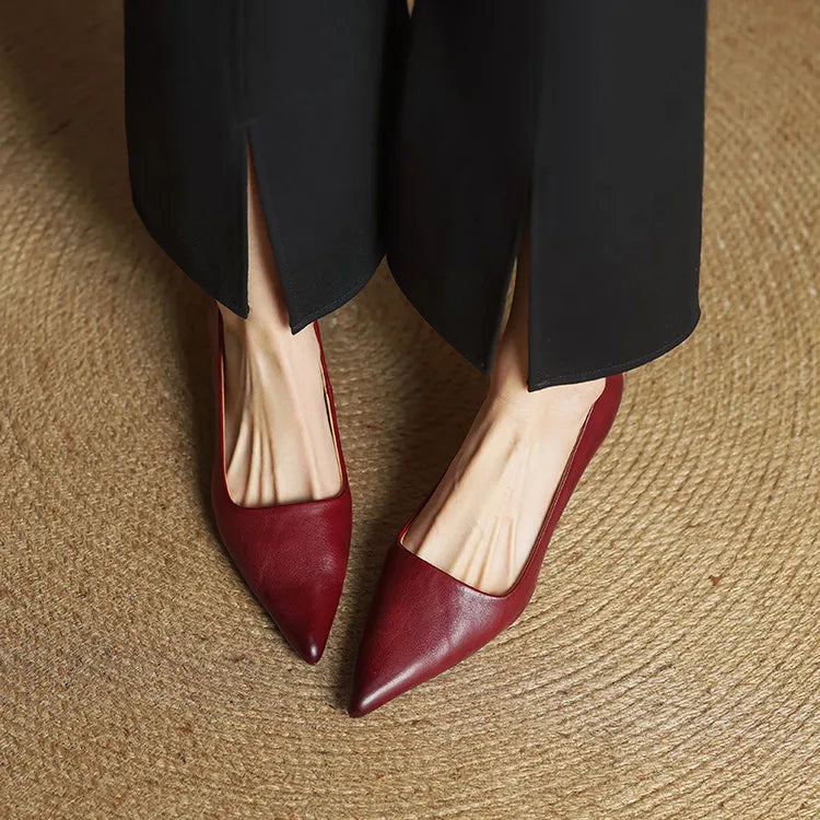Leren schoenen met hak Hartley