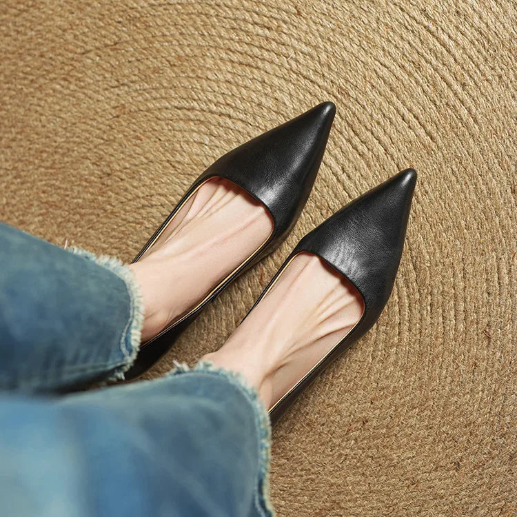 Leren schoenen met hak Hartley