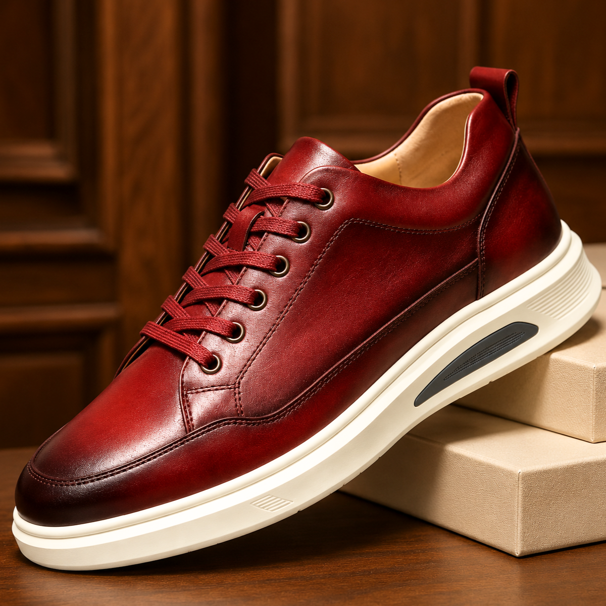 Handgemaakte leren sneakers Sawyer
