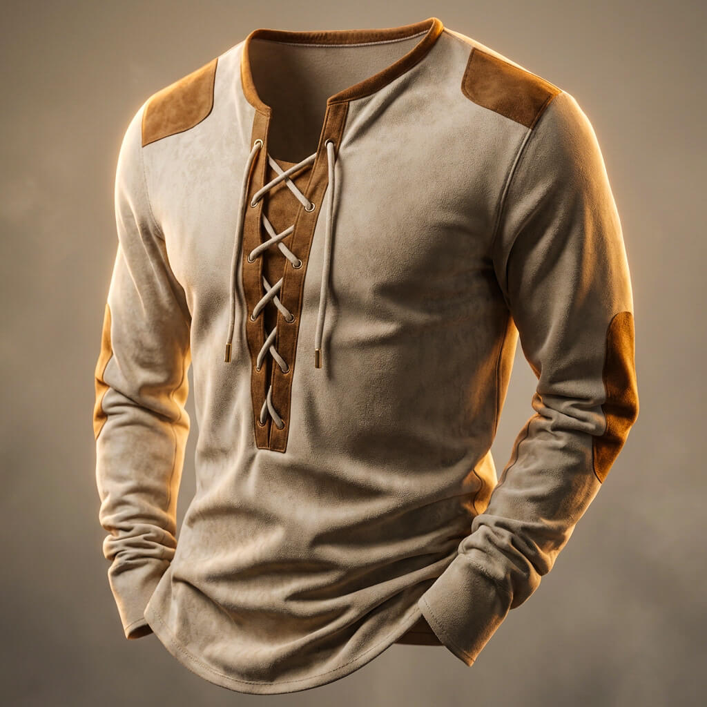 Henley-shirt Hutton Textured