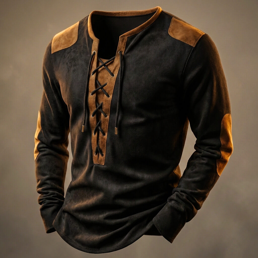 Henley-shirt Hutton Textured