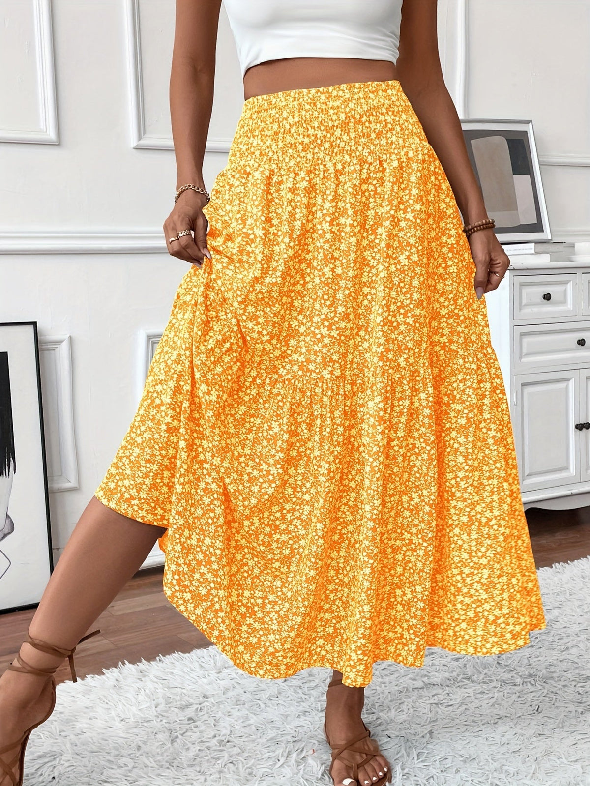 Rok met bloemenprint Elena Ditsy