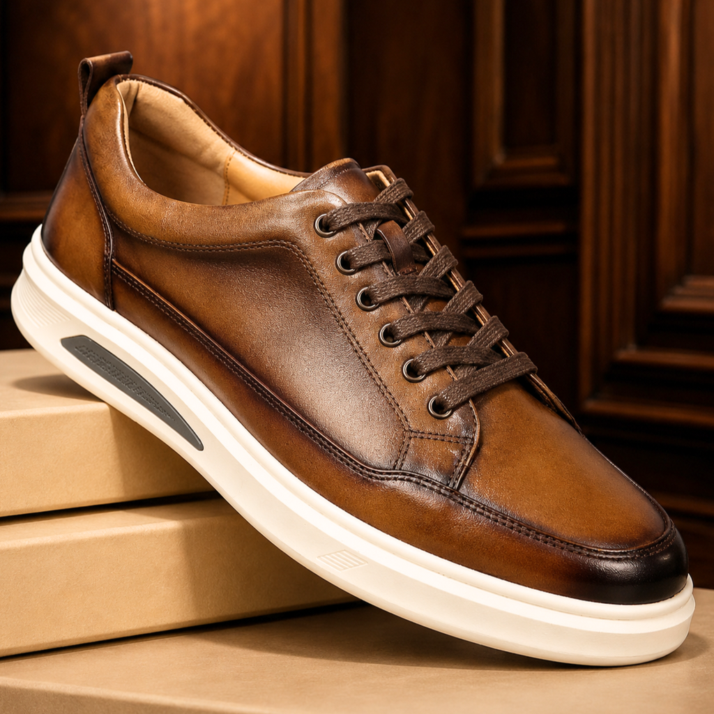 Handgemaakte leren sneakers Sawyer