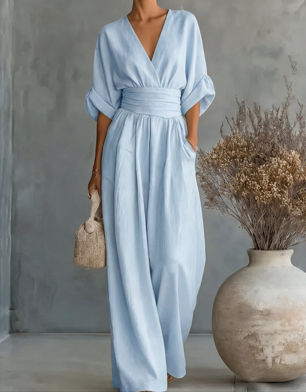 Jumpsuit met wijde pijpen Hayes
