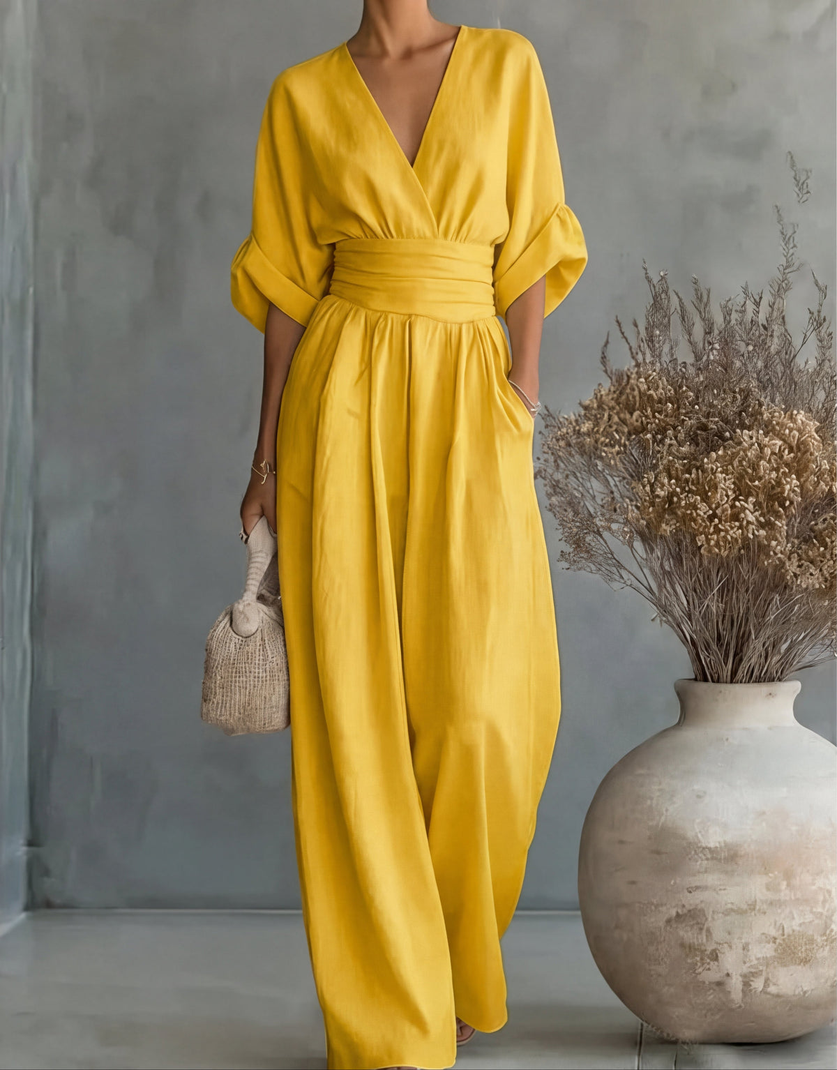 Jumpsuit met wijde pijpen Hayes