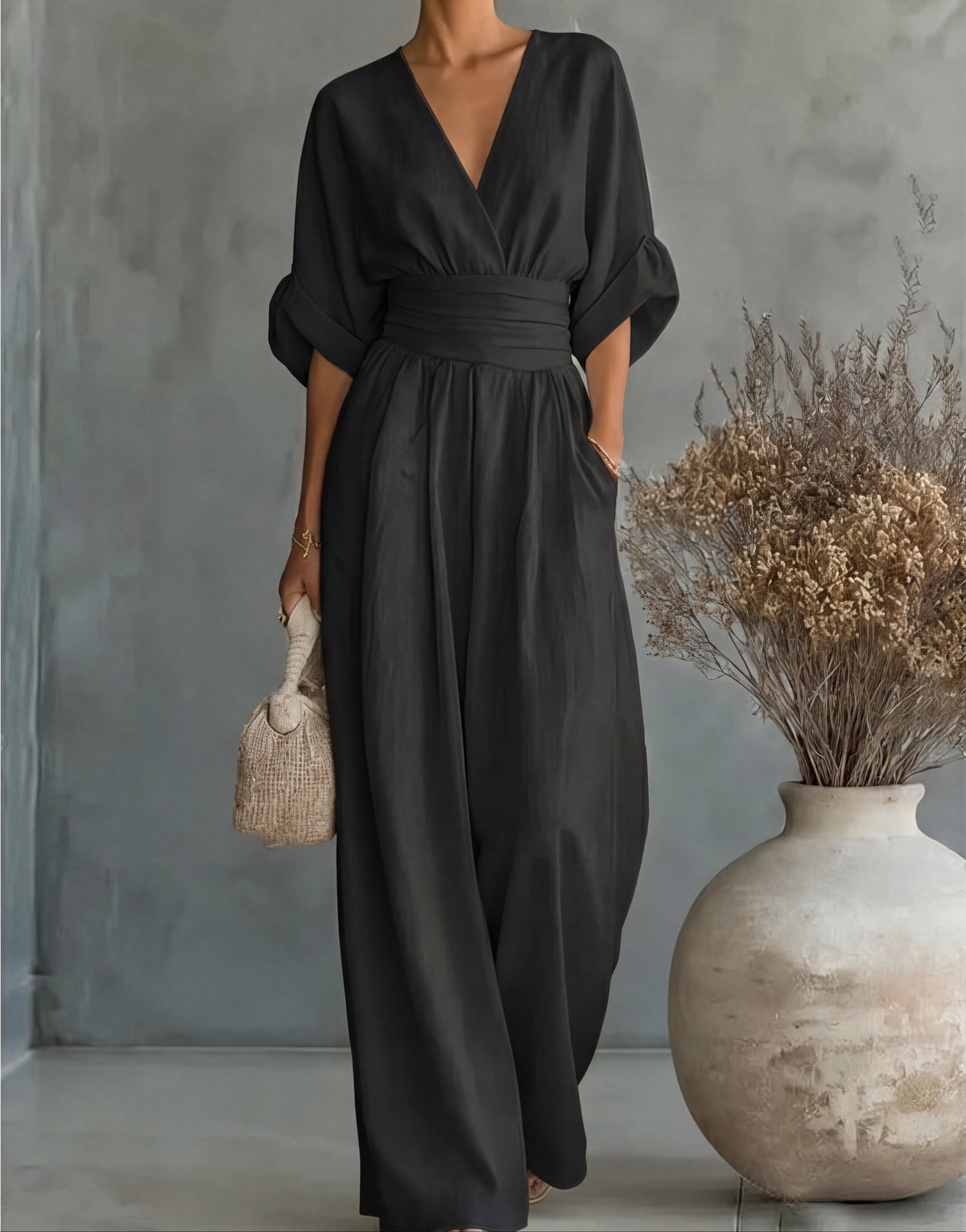 Jumpsuit met wijde pijpen Hayes