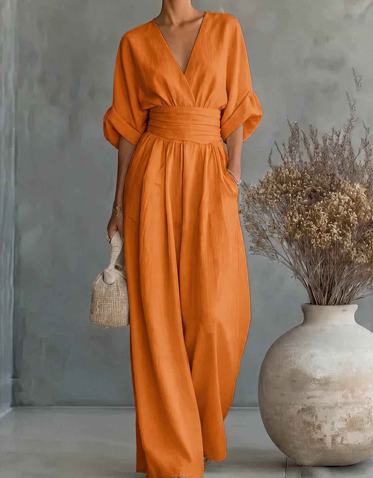 Jumpsuit met wijde pijpen Hayes