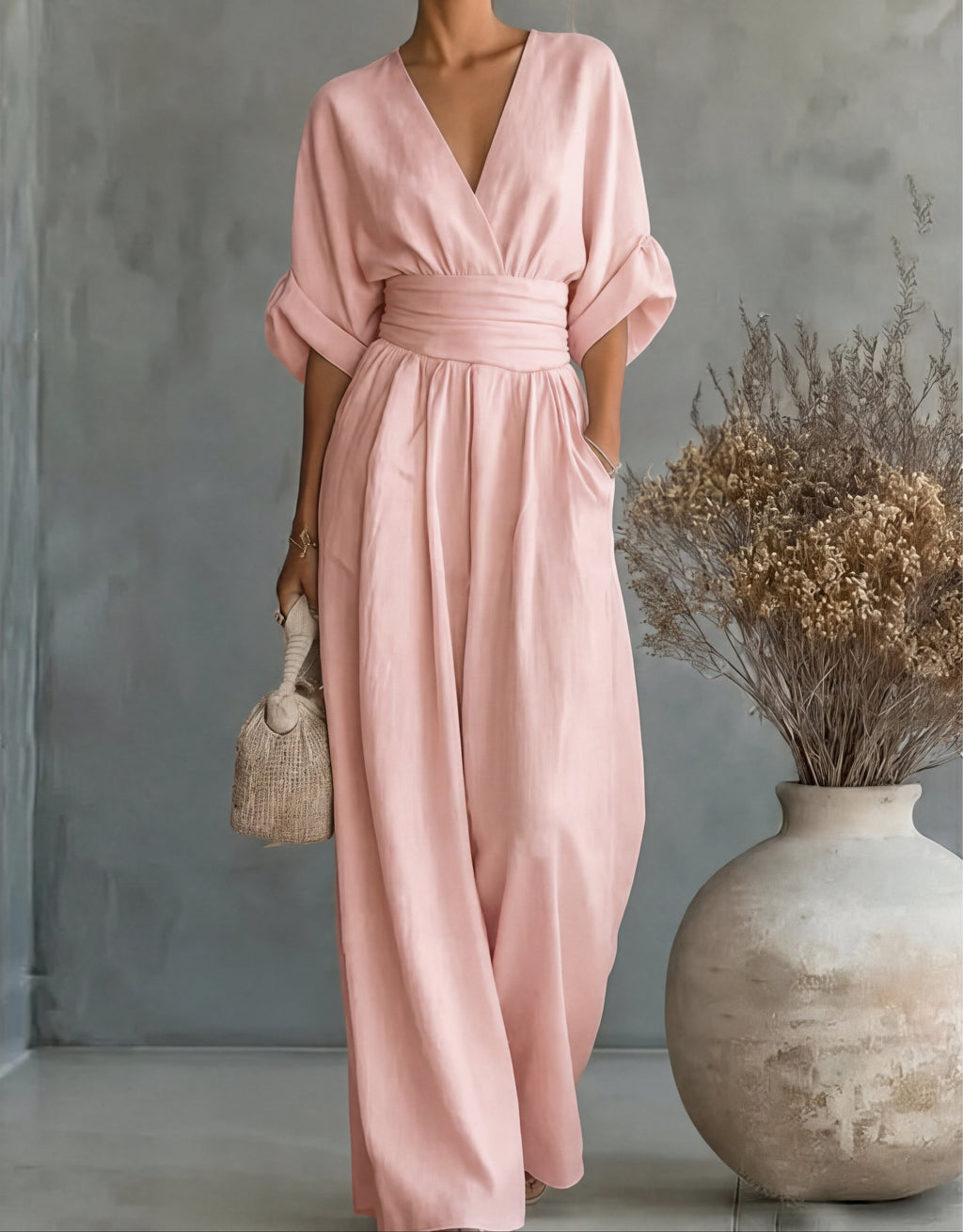 Jumpsuit met wijde pijpen Hayes