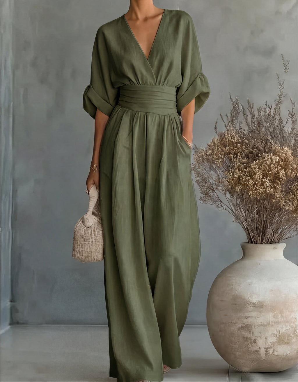 Jumpsuit met wijde pijpen Hayes