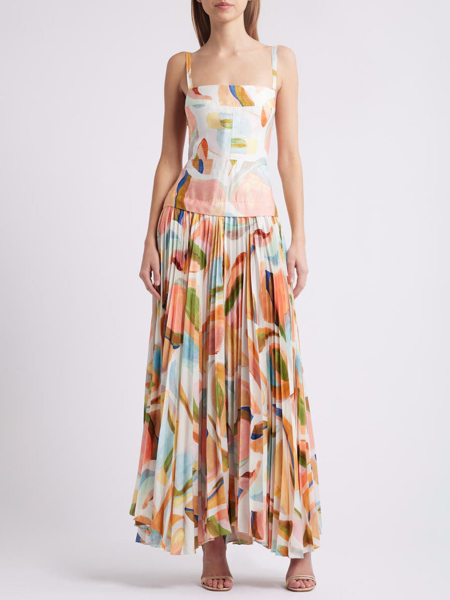 Geplooide maxi-jurk Unique
