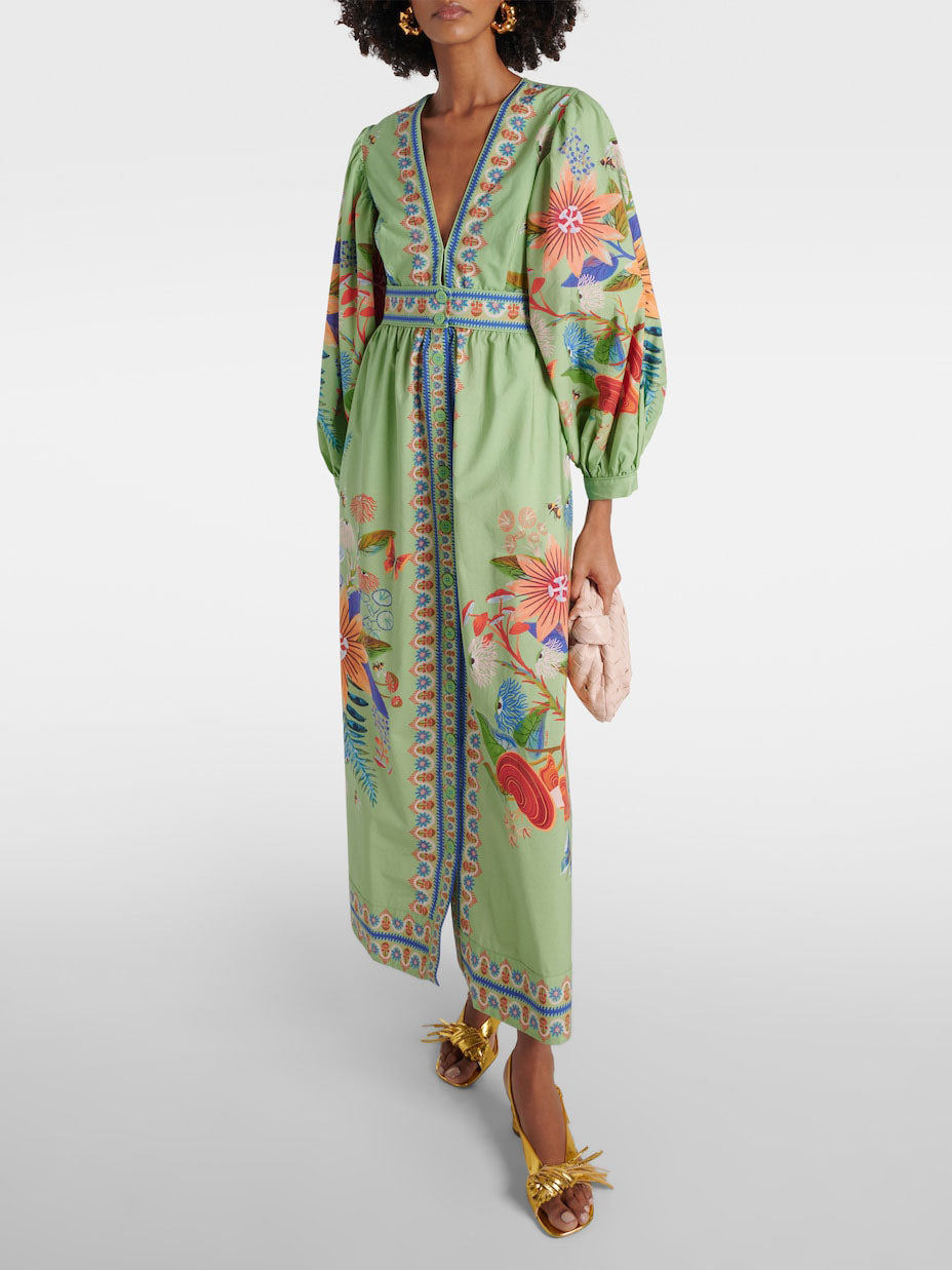 V-halstrui met bloemenprint en V-hals Delicate
