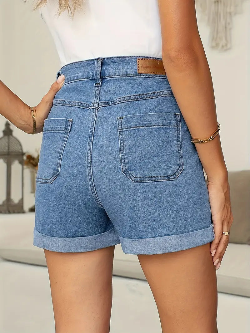 Vintage denim korte broek Lila