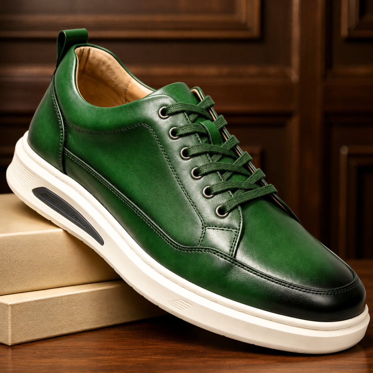 Handgemaakte leren sneakers Sawyer