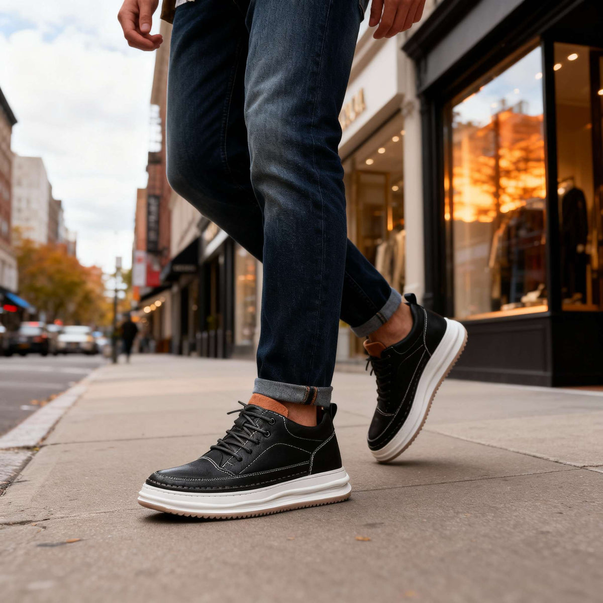 Leren sneakers Zane