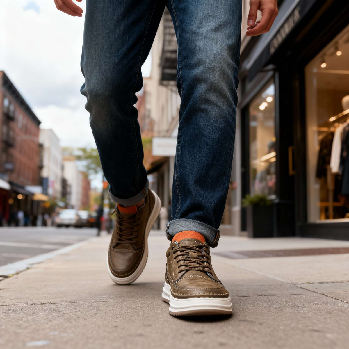 Leren sneakers Henry Blake