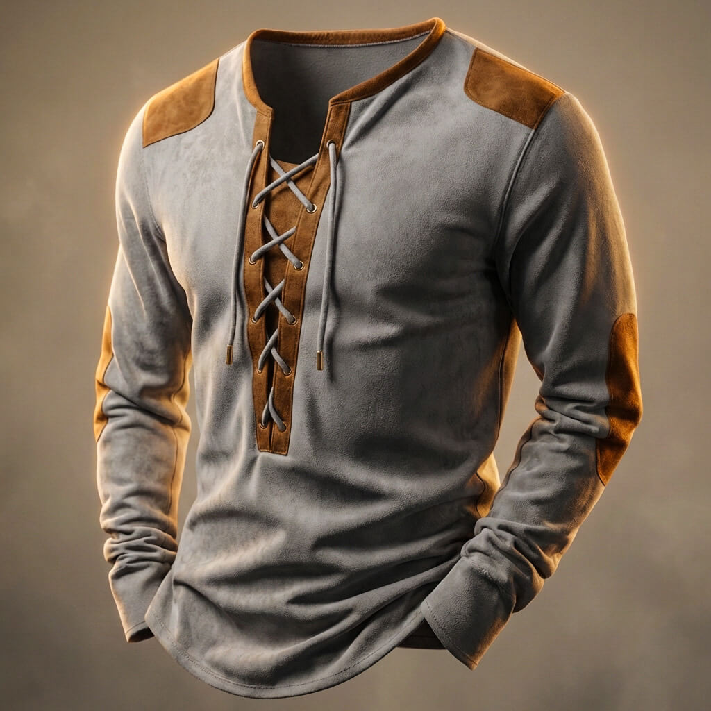 Henley-shirt Hutton Textured
