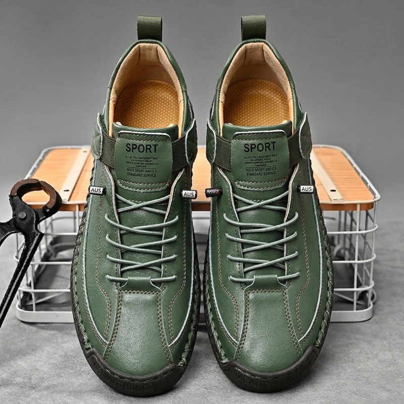 Handgemaakte leren sneakers Calder
