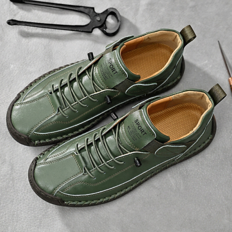 Handgemaakte leren sneakers Calder
