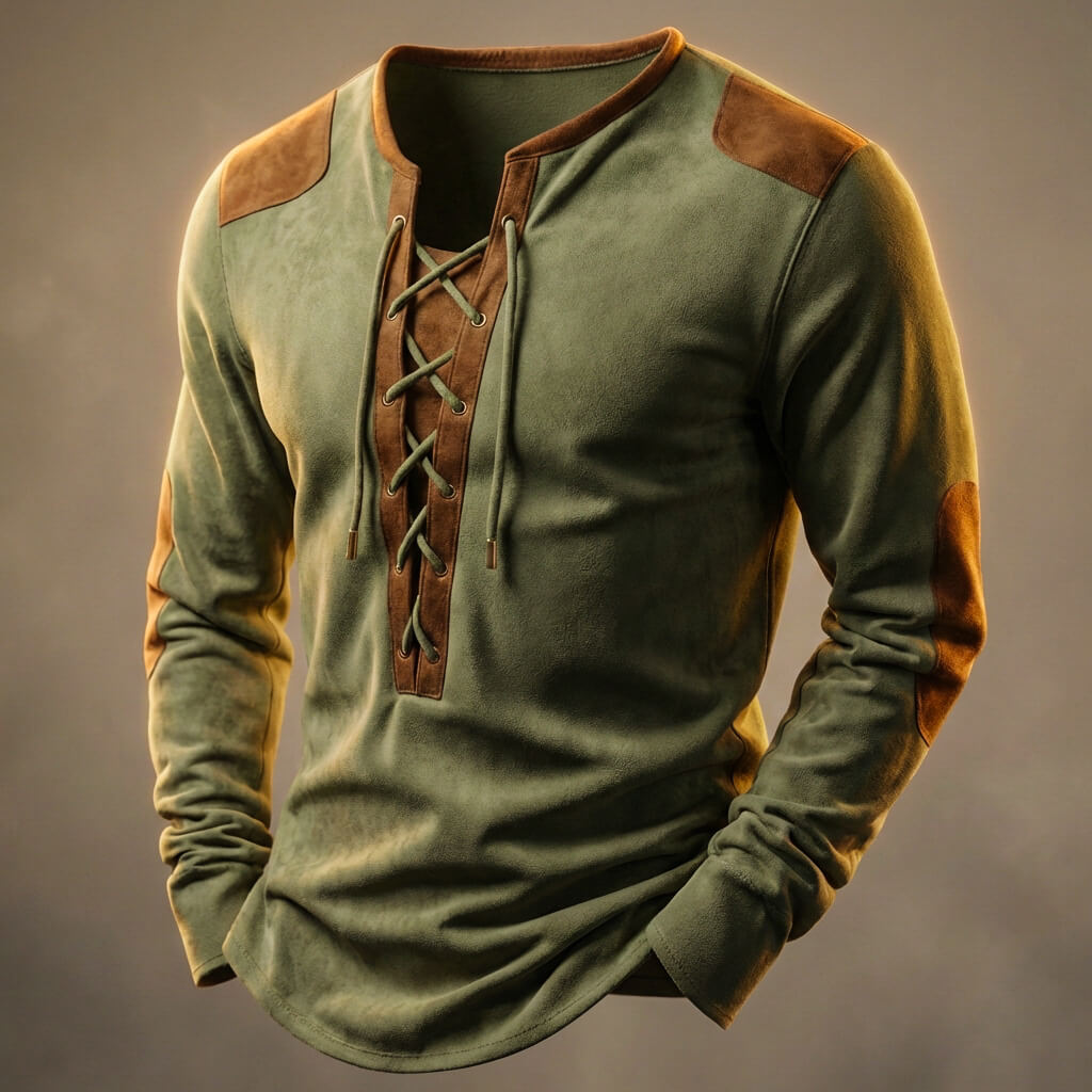 Henley-shirt Hutton Textured