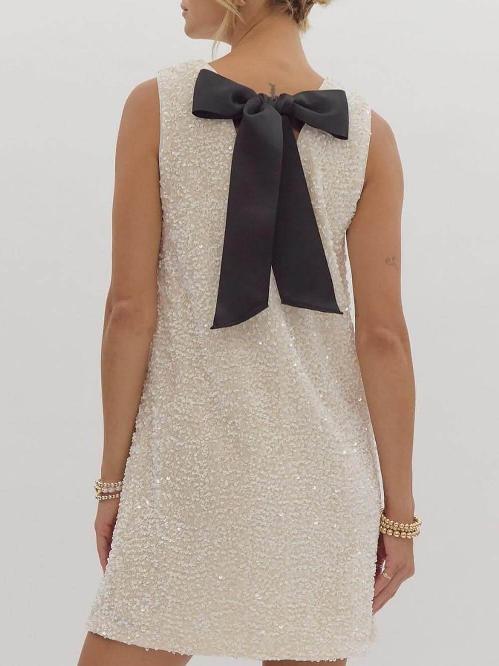 Korte jurk Sequined Tie-back