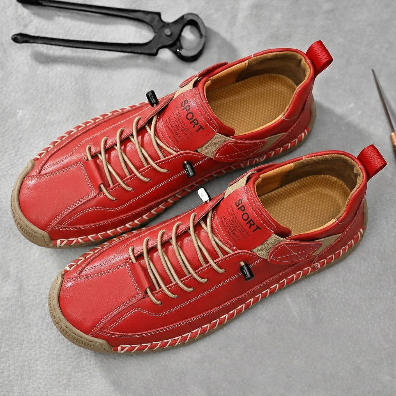 Handgemaakte leren sneakers Calder