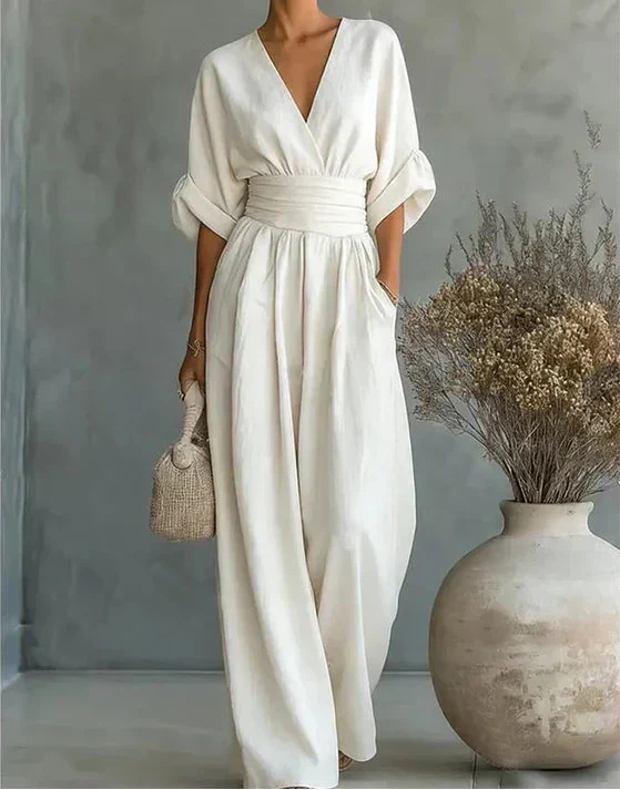 Jumpsuit met wijde pijpen Hayes