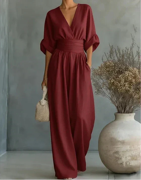 Jumpsuit met wijde pijpen Hayes