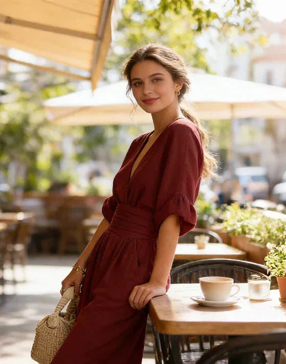 Jumpsuit met wijde pijpen Hayes