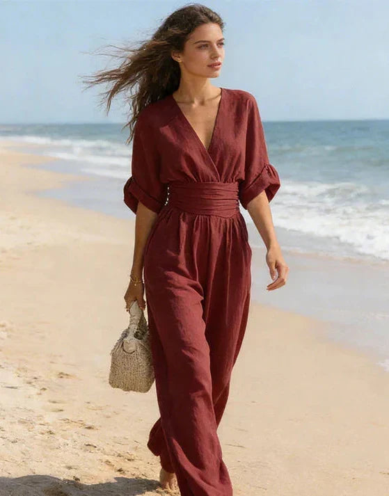 Jumpsuit met wijde pijpen Hayes